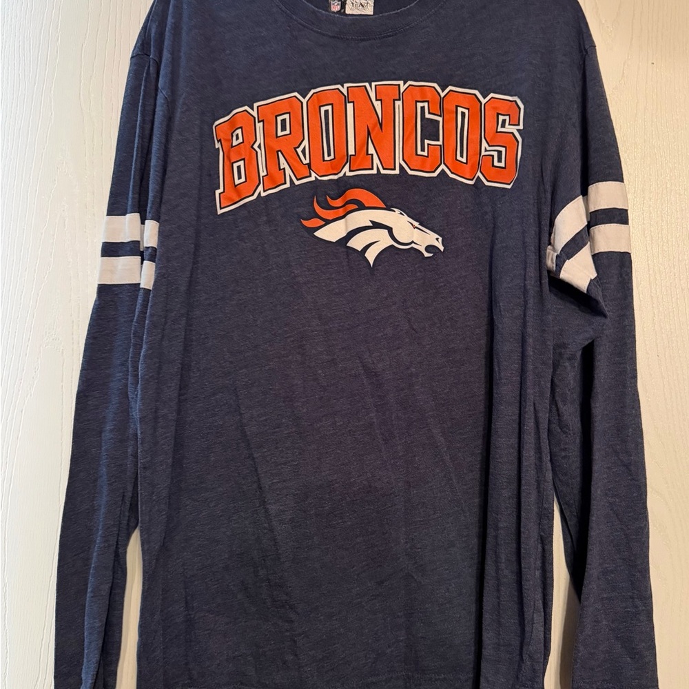 NFL Team Apparel Broncos Navy Blue Shirt